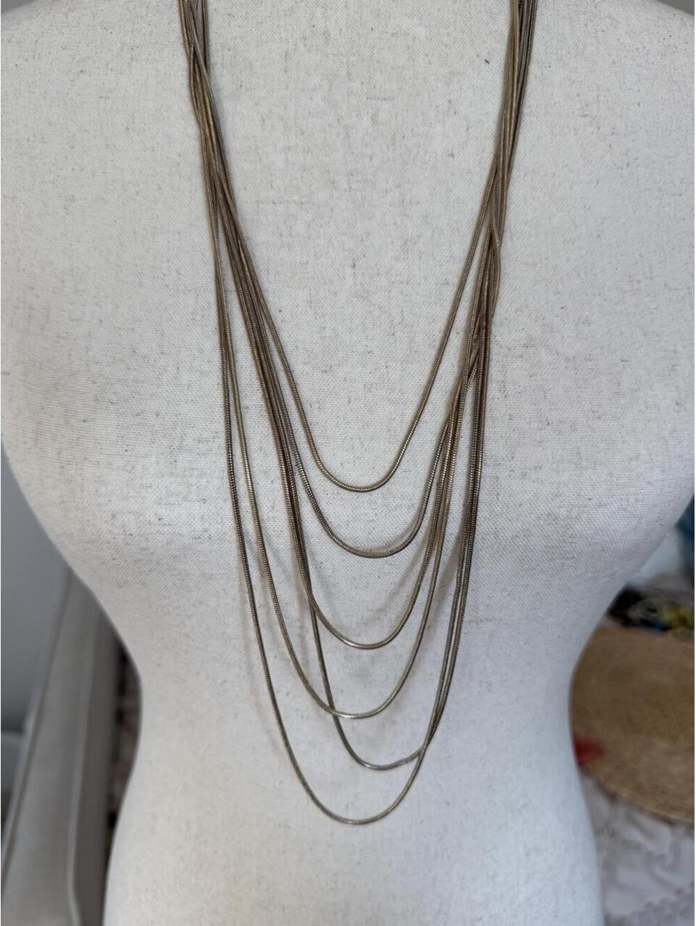 Layered Gold-Tone Snake Chain Necklace